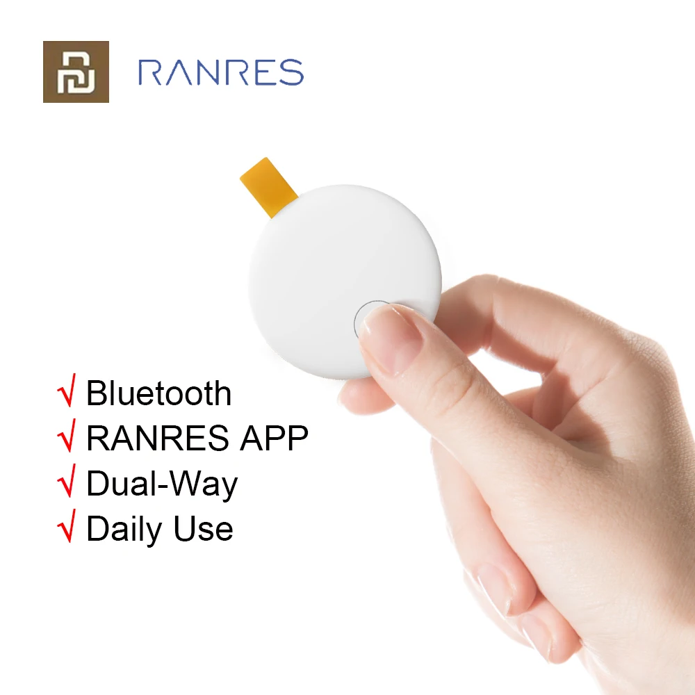 Ranres Smart Wireless Anti-Lost Tracking Alarm gerät Bluetooth 5,0 Auto Haustier Schlüssel Kind Motorrad Tracker Finder Arbeit mit Ranresapp Image