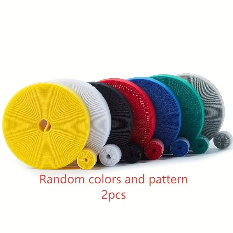 Wiederverwendbares Befestigungsband, Kabelbinder, doppeltes und schlingenes Kabelmanagementband, wiederverwendbare Kabelbinder für Schneiden Image