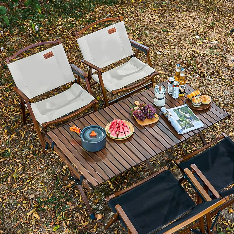 Gianxi Outdoor Klappstuhl Tragbarer Camping Kemet Stuhl Massivholz Angelstuhl Maza Picknick Campingstuhl Image