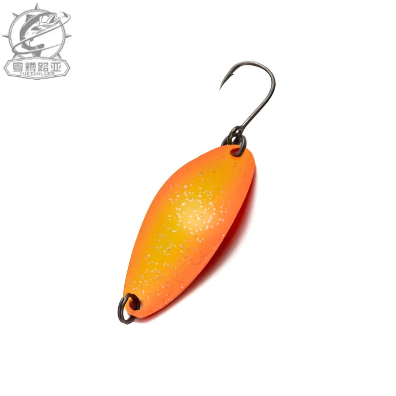 1Pcs Pesca Kupfer Löffel Köder 3,5g 32mm Metall Angeln Locken Mit Einzigen Haken Harten Köder Lockt Spinner für Forelle Barsch Chub Lachs Image