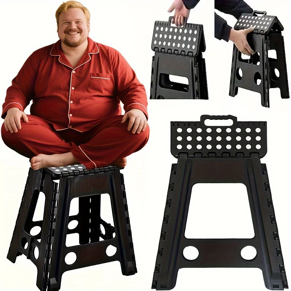Klappbarer Tritthocker mit Anti-Rutsch-Pads. Kann mit einem Gewicht von über 250 Pfund tragen. Geeignet für Küchen, Camping usw.
