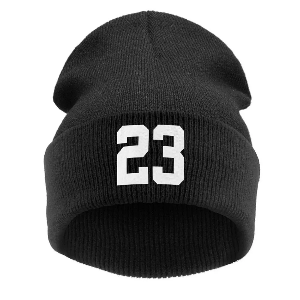 Skullies Winter-Strickmützen für Herren, Beanie-Mütze, 23-Nummer, Slouchy, Punk, Persönlichkeit, Hip-Hop-Kappen, Gorras Hombre, Wintermütze
