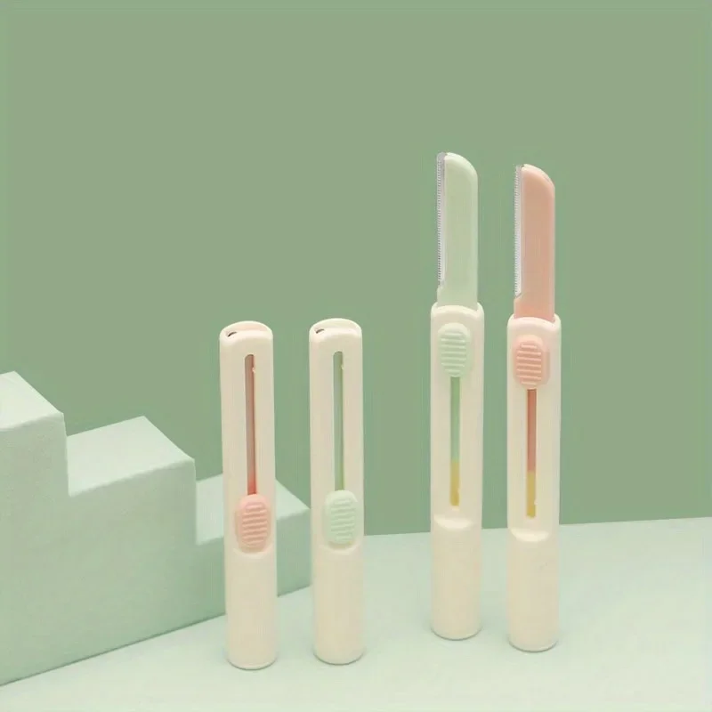 1-zylindrischer Teleskop-Augenbrauenschneider aus Edelstahl für Makro-Augenbrauen, Rasur, Rasieren, Schönheitswerkzeug Image