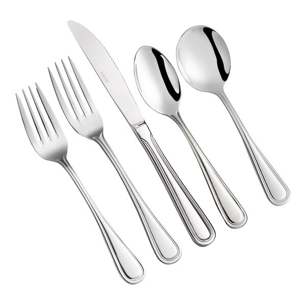 Acopa Edgeworth 18/8 Stainless Steel Extra Heavy Weight Flatware Set with Service for 12 - 60/Case