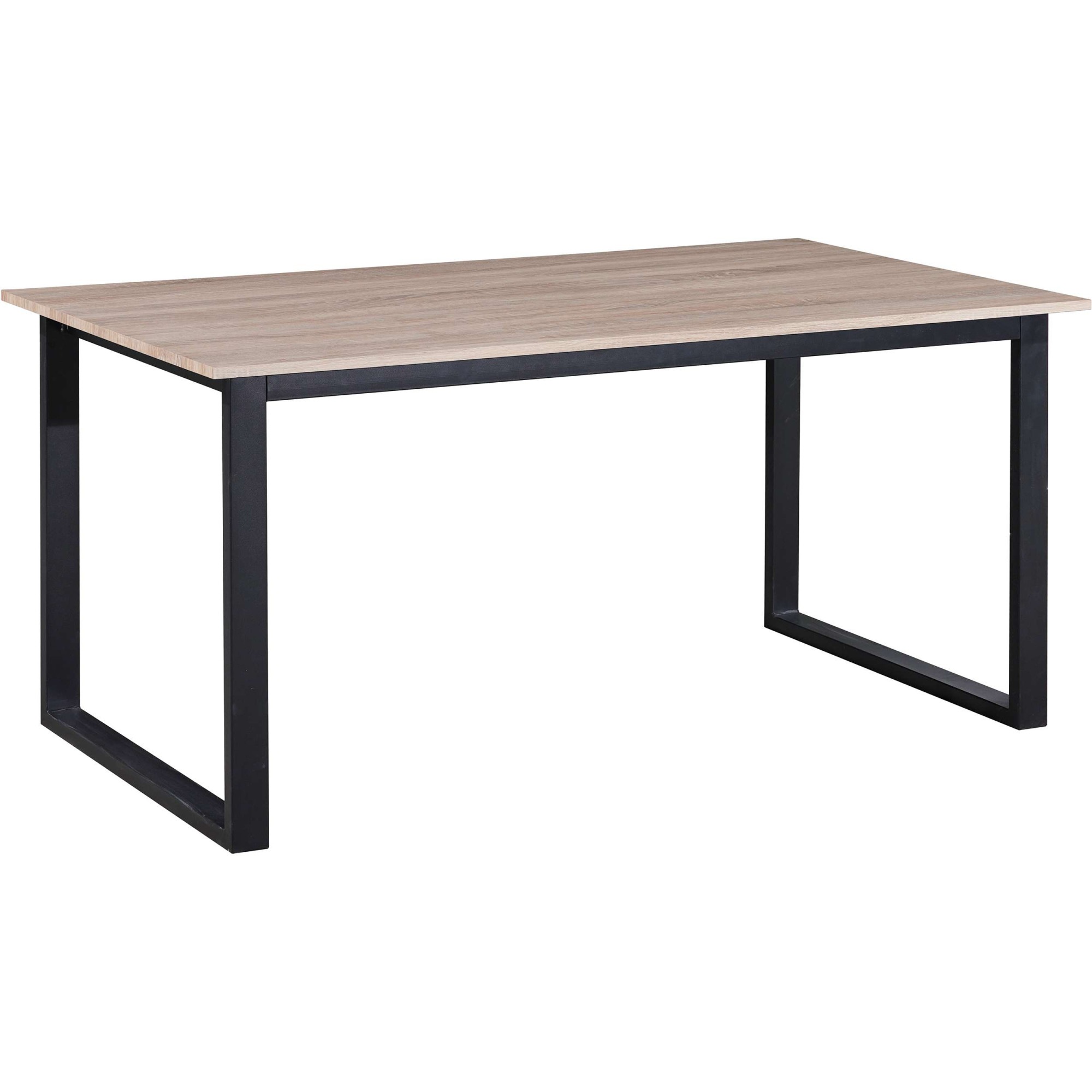 Esstisch OTTO HOME "Barcell", eichefarben, schwarz, eiche, B:160cm H:75cm T:90cm, Tische, Esstisch, schwarzes Metallgestell, Plattenvarianten wählbar, sowie Größen