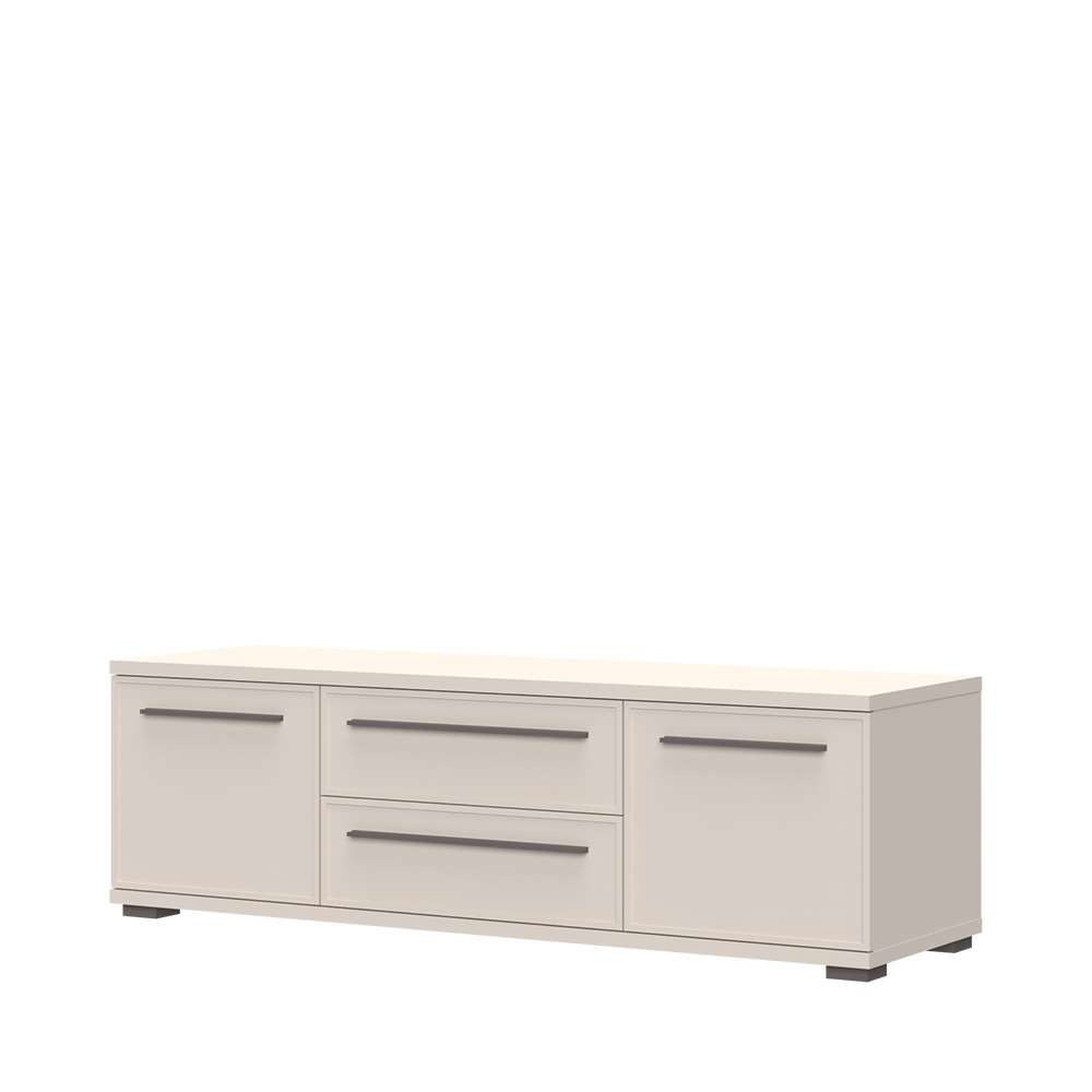 TV-Board PLACES OF STYLE "Opera TV-Lowboard, TV-Kommode, TV-Schrank, TV-Unterschrank, TV-Möbel", cashmere farbe, B:150cm H:46cm T:46cm, MDF, Spanplatte, Sideboards, TV-Board, UV lackiert, Soft Close Funktion, Höhenverstellbare Füße