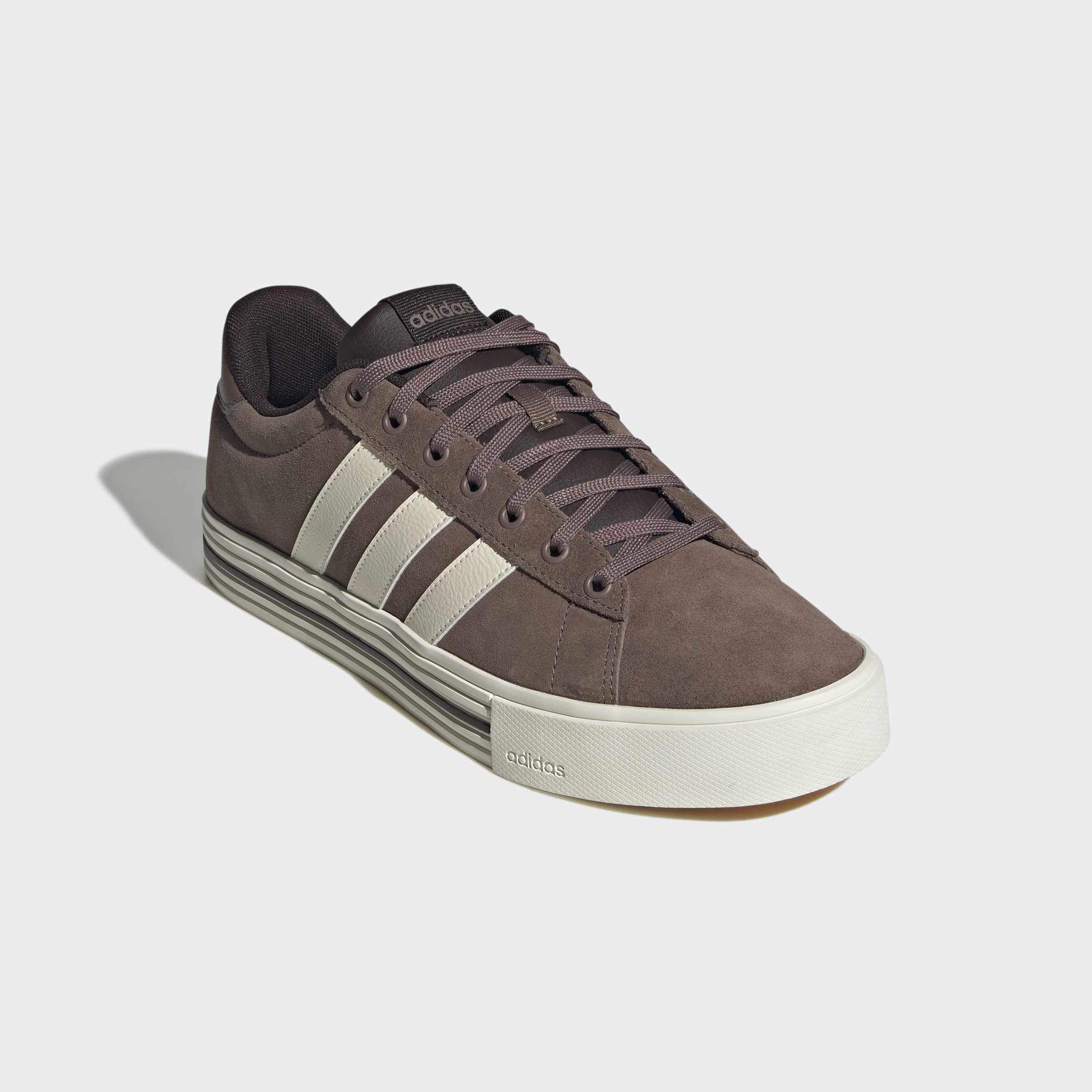 Sneaker ADIDAS SPORTSWEAR "DAILY 4.0", Damen, Gr. 40, earth strata, sanftes weiß, aurora coffee, Leder, Synthetik, Schuhe Sneaker