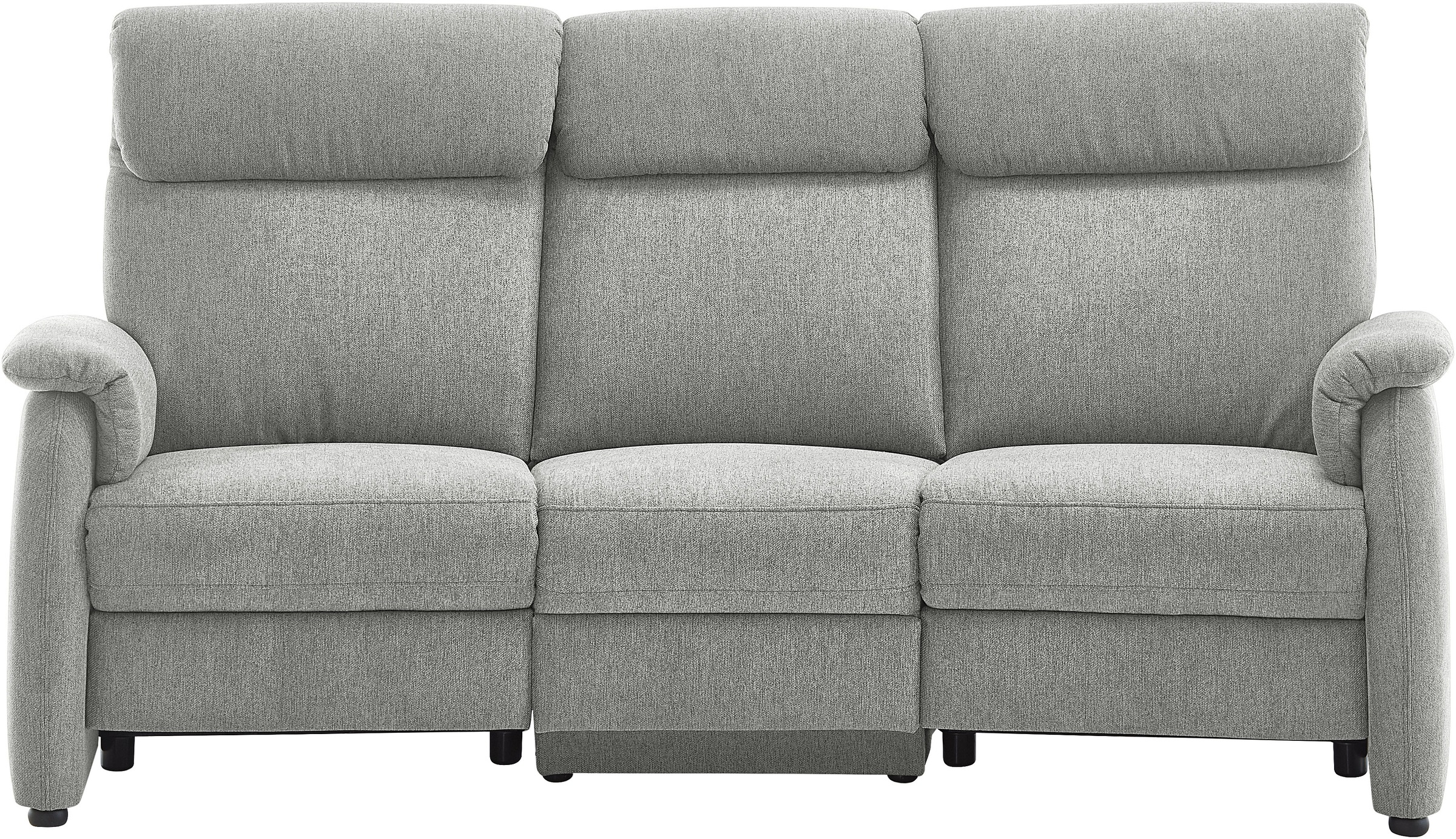 3-Sitzer HOME AFFAIRE "Turin Sofa mit elektrischer Relaxfunktion, Breite 226 cm", grau, B:226cm H:107cm T:97cm, 94% Polyester, 6% Nylon, Sofas, inkl. Tisch, USB & Steckdose, Federkern & pflegeleichtem Bezug