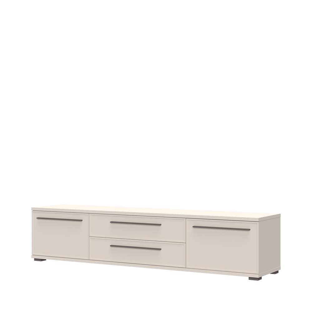 TV-Board PLACES OF STYLE "Opera TV-Lowboard, TV-Kommode, TV-Schrank, TV-Unterschrank, TV-Möbel", cashmere farbe, B:201cm H:46cm T:46cm, MDF, Spanplatte, Sideboards, TV-Board, UV lackiert, Soft Close Funktion, Höhenverstellbare Füße