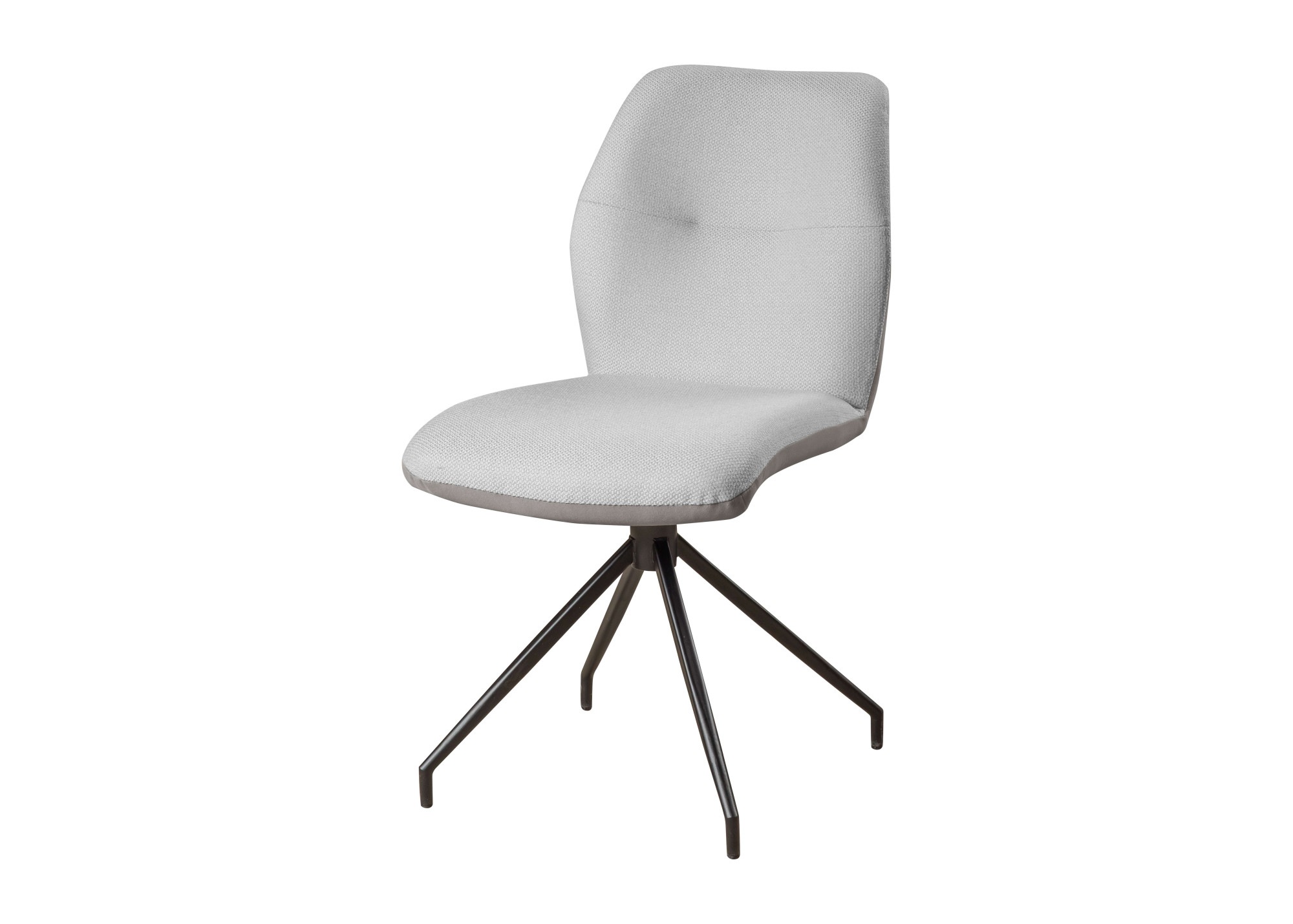 Drehstuhl HOME AFFAIRE "Bruna Esszimmerstuhl,Polsterstuhl, Küchenstuhl, 4-Fußstuhl", grau, schwarz, B:49cm H:89cm T:64cm, Metall, Polyester, Sperrholz, Stühle, Drehstuhl