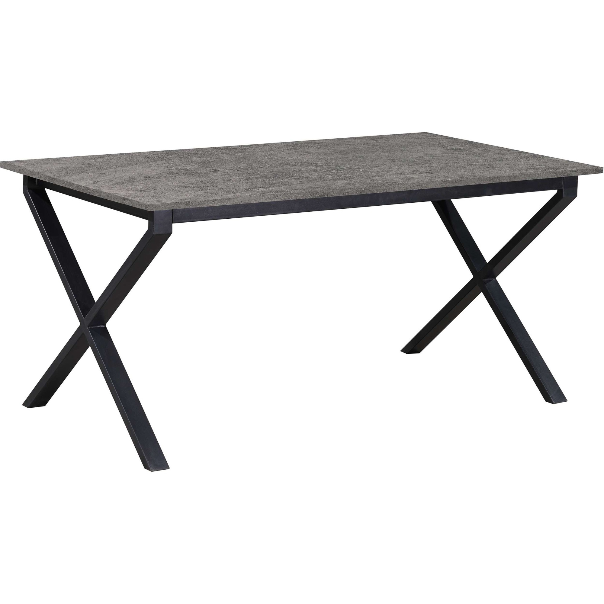 Esstisch OTTO HOME "Boddhi", zement, optik, schwarz, zement, optik, B:160cm H:75cm T:90cm, Tische, Esstisch, schwarzes Metallgestell, Plattenvarianten wählbar, sowie Größen