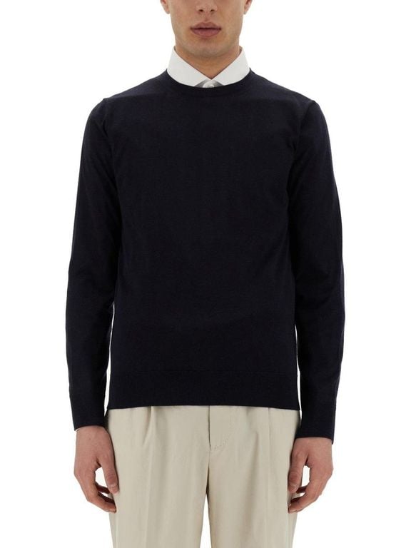 Cashmere And Silk Sweater - Blue - Zegna Knitwear