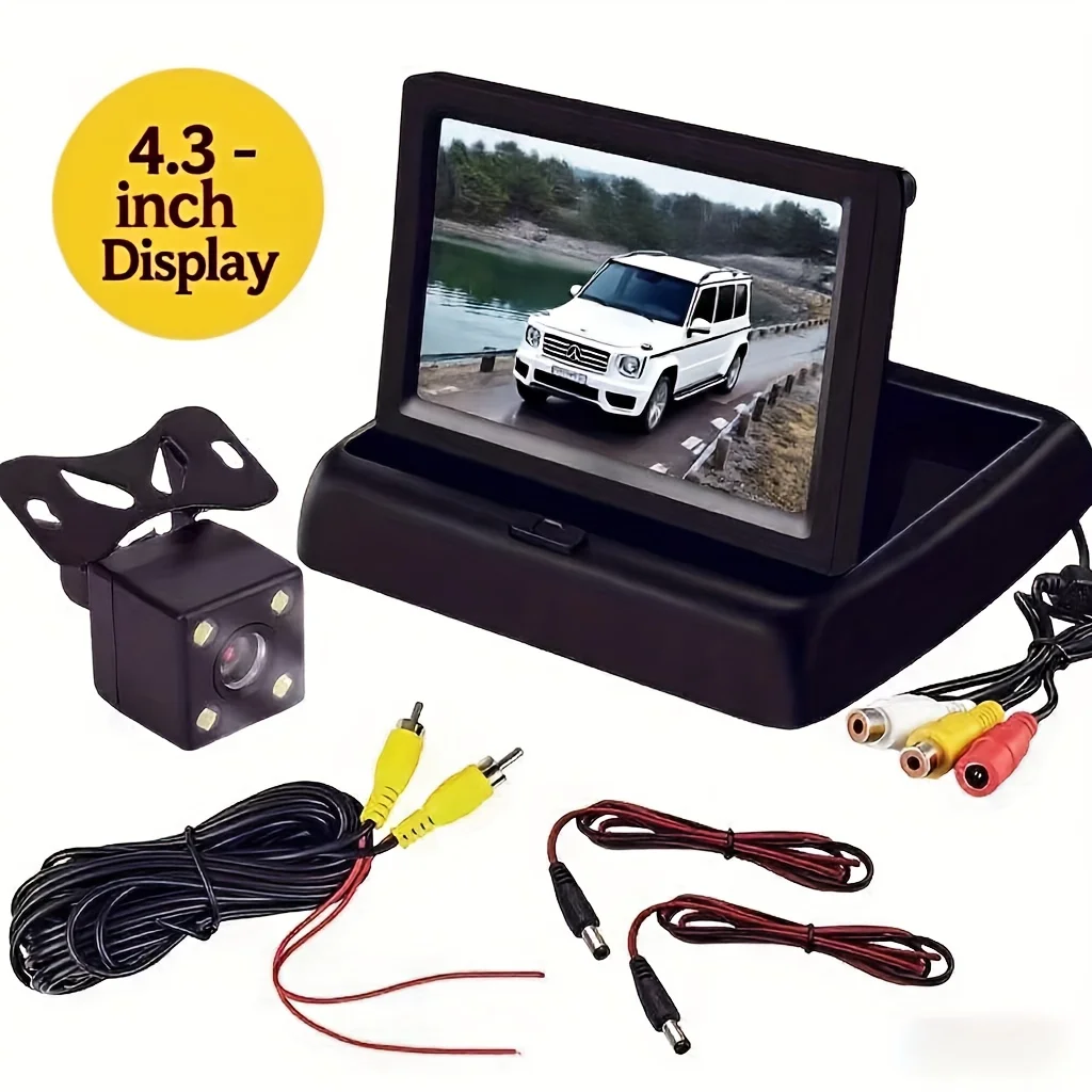 4,3-Zoll-Auto-Rückfahrkamera-Monitorset mit Nachtsichtfunktion, geeignet für LKWs, Anhänger, SUVs und Transporter, ABS-Material Image