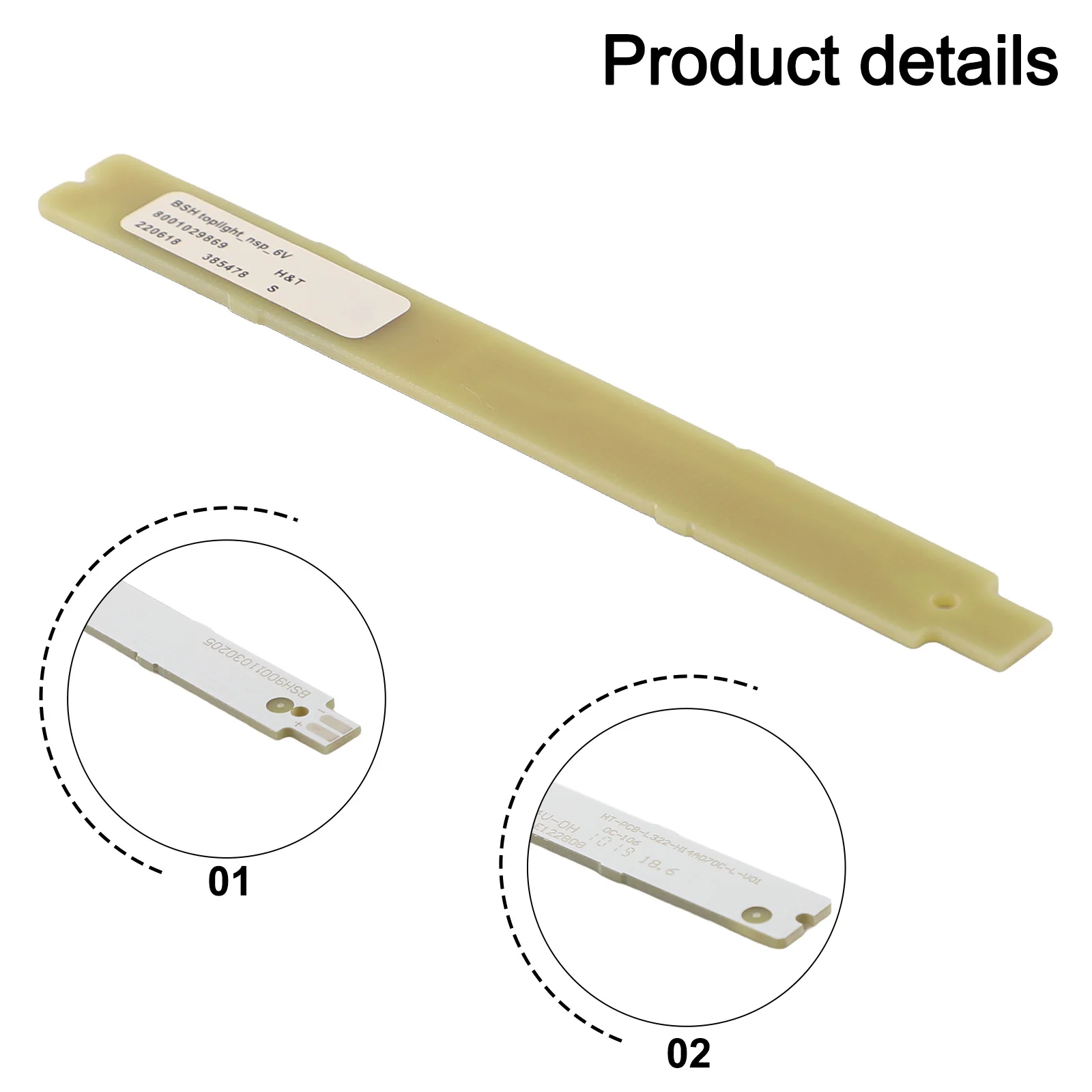 3 V LED-Lichtleiste Kühlschrank Teile Ersatz für Siemens BSH 9001030205 9001069888 Kühlschrank LED-Licht