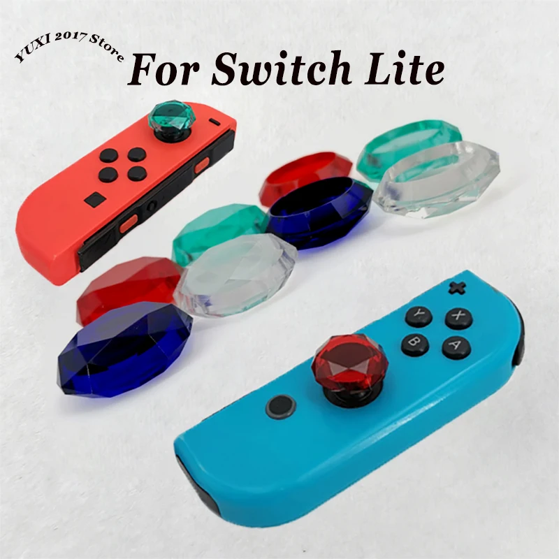 2 stücke Kristall Joystick Daumen Grip Abdeckung Fall Analog Stick Caps Für Schalter Lite Controller Thumbsticks Ersatz Zubehör Image