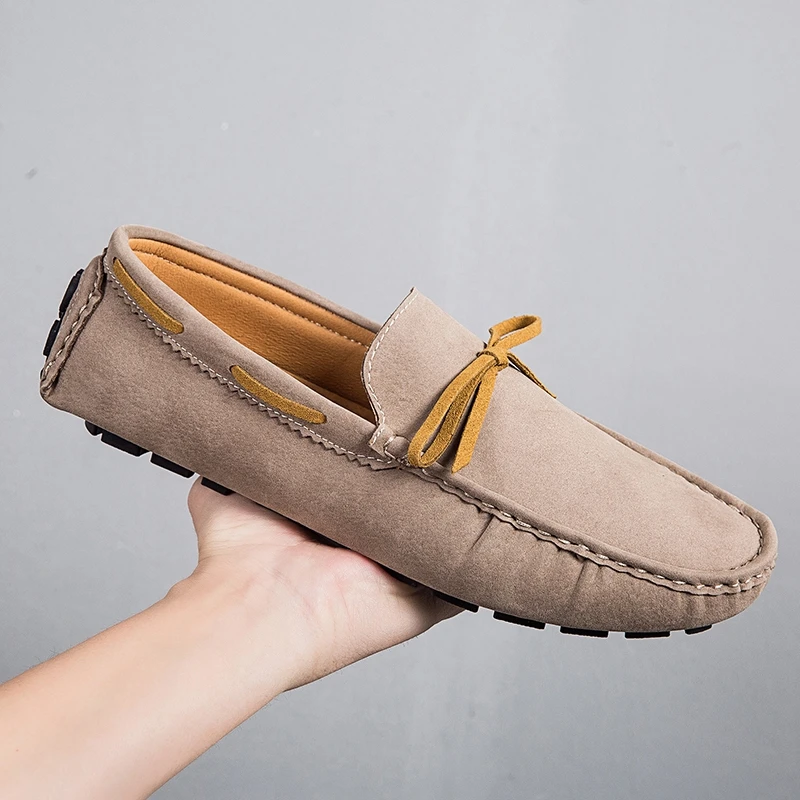 Handgefertigte Beanie-Schuhe in Übergröße für Paare, trendiger britischer Stil, lässig, 45, Slip-On, Fahren 46, große Größe, plus Fat 47, Wildleder-Schuhe 48