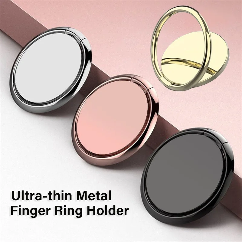 Support universel de téléphone portable en métal fin, pliable, pour voiture, accessoires de téléphone portable, anneau de doigt, pour iPhone Samsung