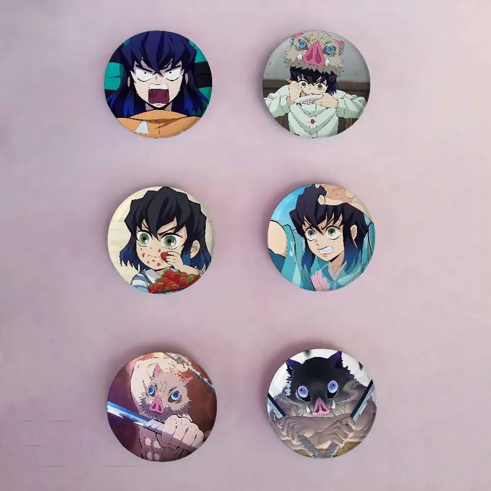 Inosuke Hashibira Abzeichen Button Pins Brosche Kreative Lustige Abzeichen Kleidung Rucksack Geschenk Für Kinder Freunde Image