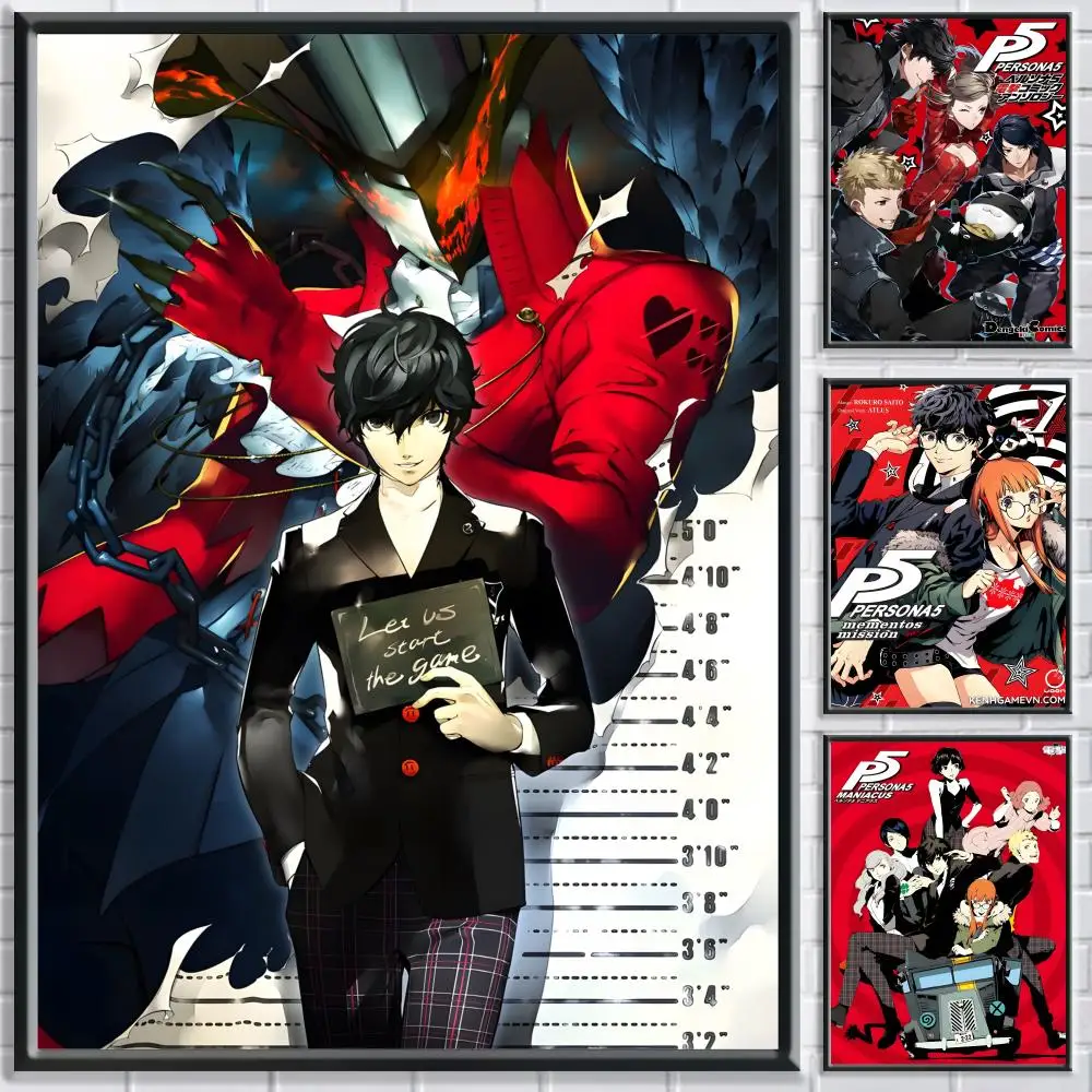 P-P-PeRSOnaS 5, klassisches Anime-Poster, Schlafzimmer, Wohnzimmer, Arbeitszimmer und darüber hinaus, selbstklebendes Dekor + perfektes Geschenk