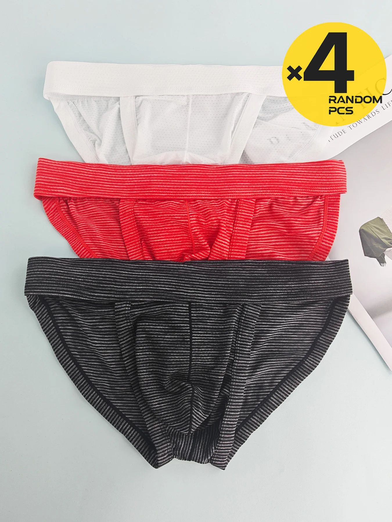 Sexy Männer Low Rise Briefs Männer Penis Große U Konvexen Beutel Unterwäsche Briefs Slips Männliche Höschen Stretch Atmungsaktive 2/3/4PCS S-XL