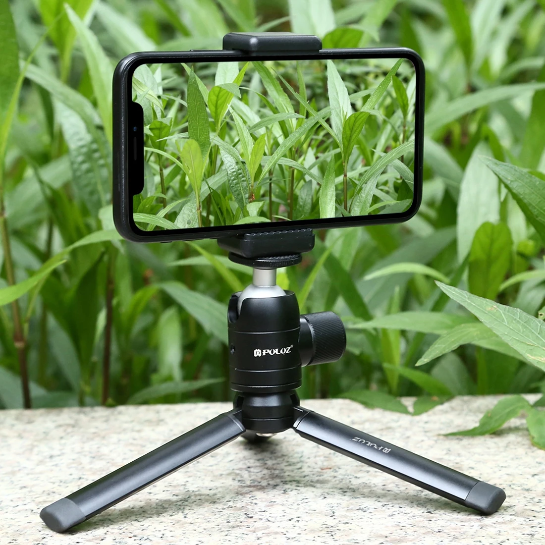 PULUZ Mini-Taschen-Desktop-Stativhalterung aus Metall mit 1/4 Zoll Schraube für DSLR- und Digitalkameras, Belastung: 10 kg Image