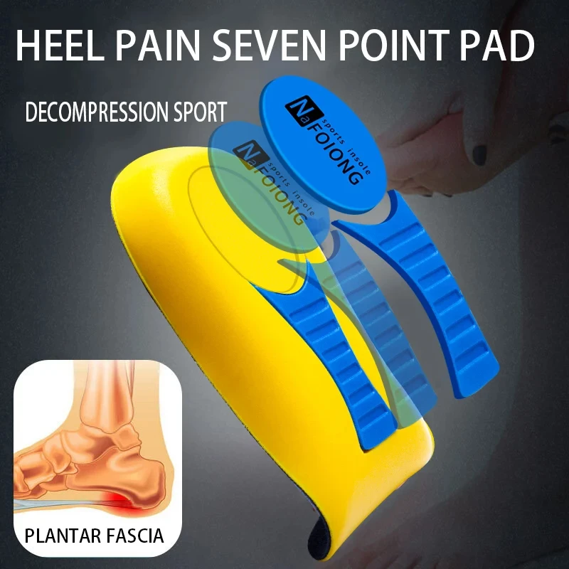 Halbe orthopädische Einlegesohlen für Männer und Frauen, Fuß-Fersensporn, Schmerzkissen, Fußmassagegerät, Pflege, Einlegesohle, Latex, weiche Sohle, Laufschuhe, Pads Image