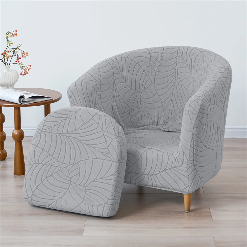 1 Set Jacquard-Sesselbezüge, Stretch-Bar, Club-Stuhlbezug, Schonbezug, Einzelsofa-Bezug mit Sitzkissenbezug für die Theke zu Hause