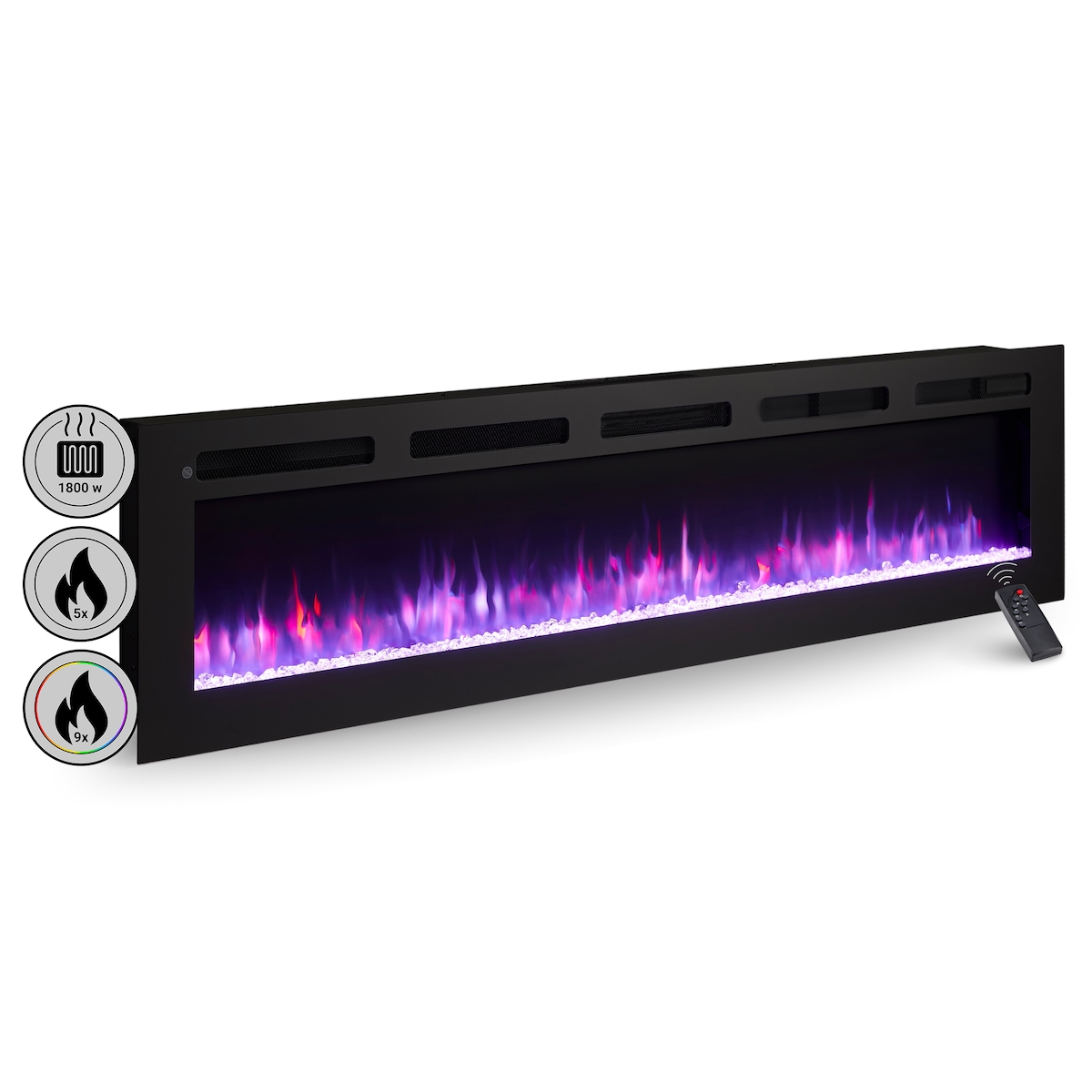 Elektrokamin BALDERIA Leif 70 - 2in1 Elektrischer Wand- oder Einbaukamin Image