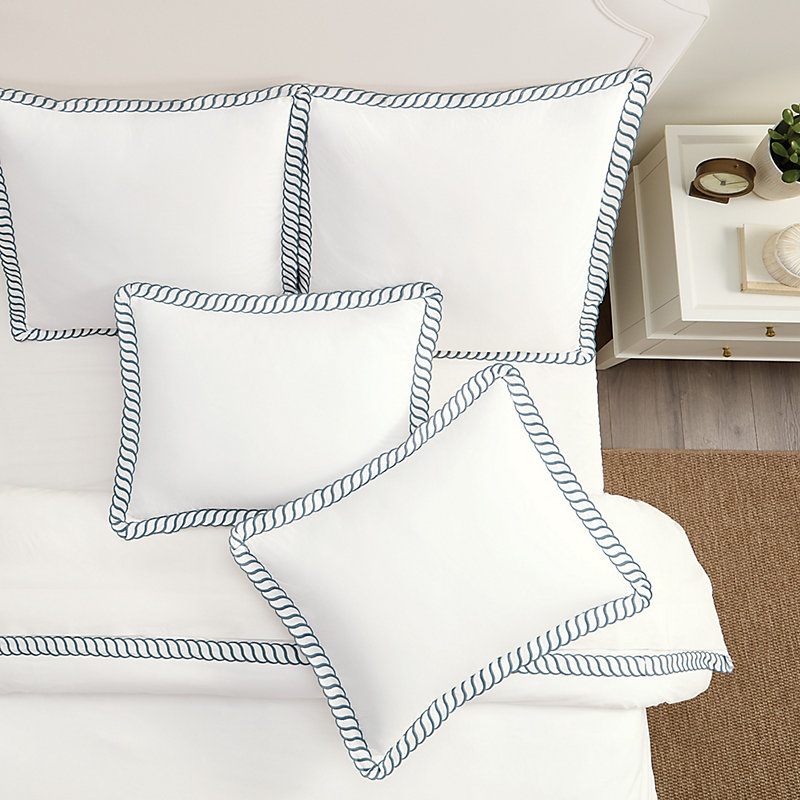 Violette Embroidered Sham - Chartreuse Euro - Ballard Designs