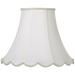 White Faux Silk Scallop Bell Lamp Shade 6x14x11.5 (Spider)