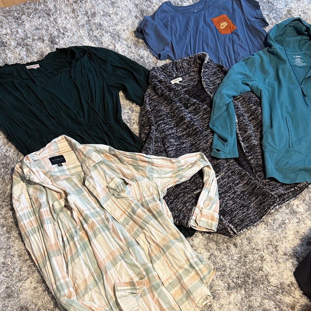 Nike Sweaters | Womens Lot Of Clothing Preowned Xl/1x Blazer, Lucky Brand, Ll Bean, Nike & More | Color: Blue/Orange | Size: Xl