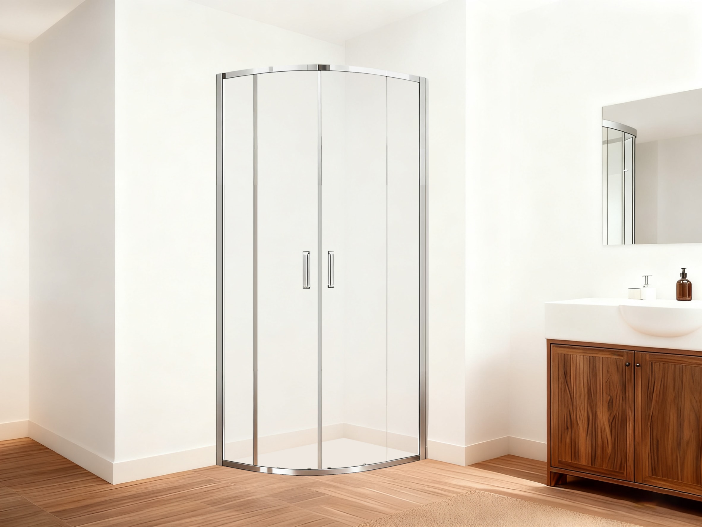 Runddusche WELLTIME "Summer Deluxe", silberfarben, B:80cm H:190cm T:80cm, Duschkabinen, Der Klassiker mit verbessertem Rahmen und neuem Rollensystem