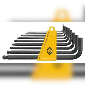 Kugelkopf Stiftschlüsselsatz im Halter, 5/64-3/8", 9-teilig Image