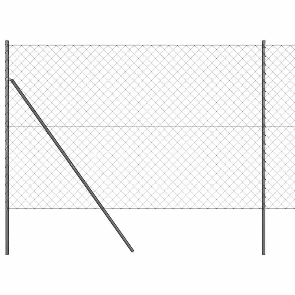 vidaXL Zaunpfosten Grau 25 x 1,5 m (60 x 60 mm Maschen) Stahl Image
