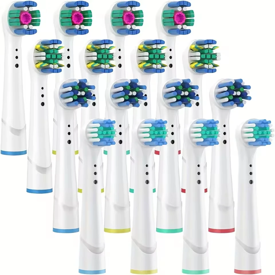 4/12/16 Stück Ersatz-Zahnbürstenköpfe, kompatibel mit Oral-B Braun Professionelle elektrische Zahnbürstenköpfe, Bürstenköpfe