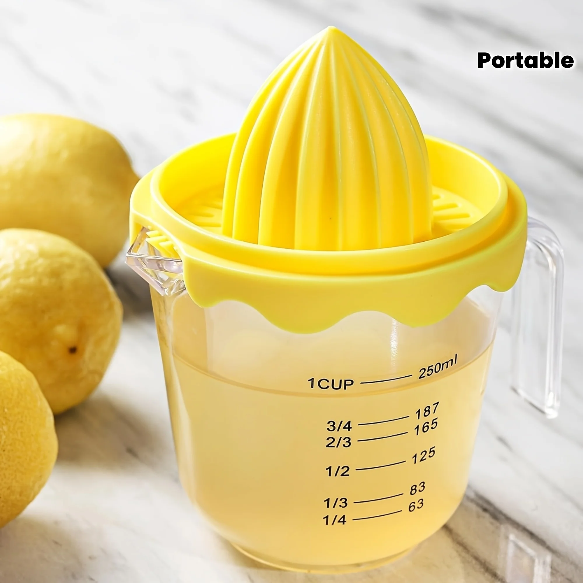 Manual Juicer, Fruit Hand Squeeze Juicer for Fruits Such As Lemons/citrus, Small Portable Juicer for Home Kitchen Trips