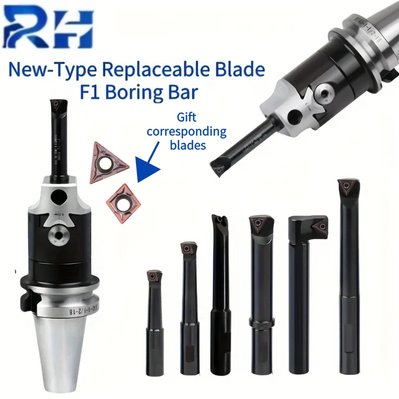 Neu-typ F1 Bohrkopf Drehmaschine MT2 MT3/4 C20/25 BT30 BT40 NT30 NT40 R8 F1 Maschine Klemme Bohrstange F1 2 zoll 50 MM Bohrkopf Image