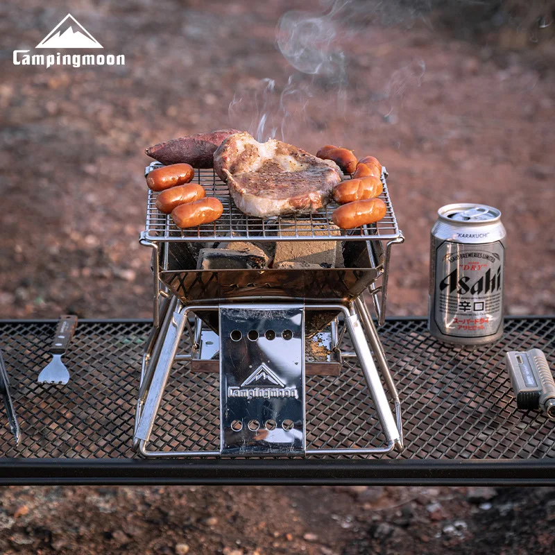 X-MINI robuster Mini-Grill aus Edelstahl für 1–2 Personen, tragbarer Holzkohlegrill für Outdoor-Camping Image