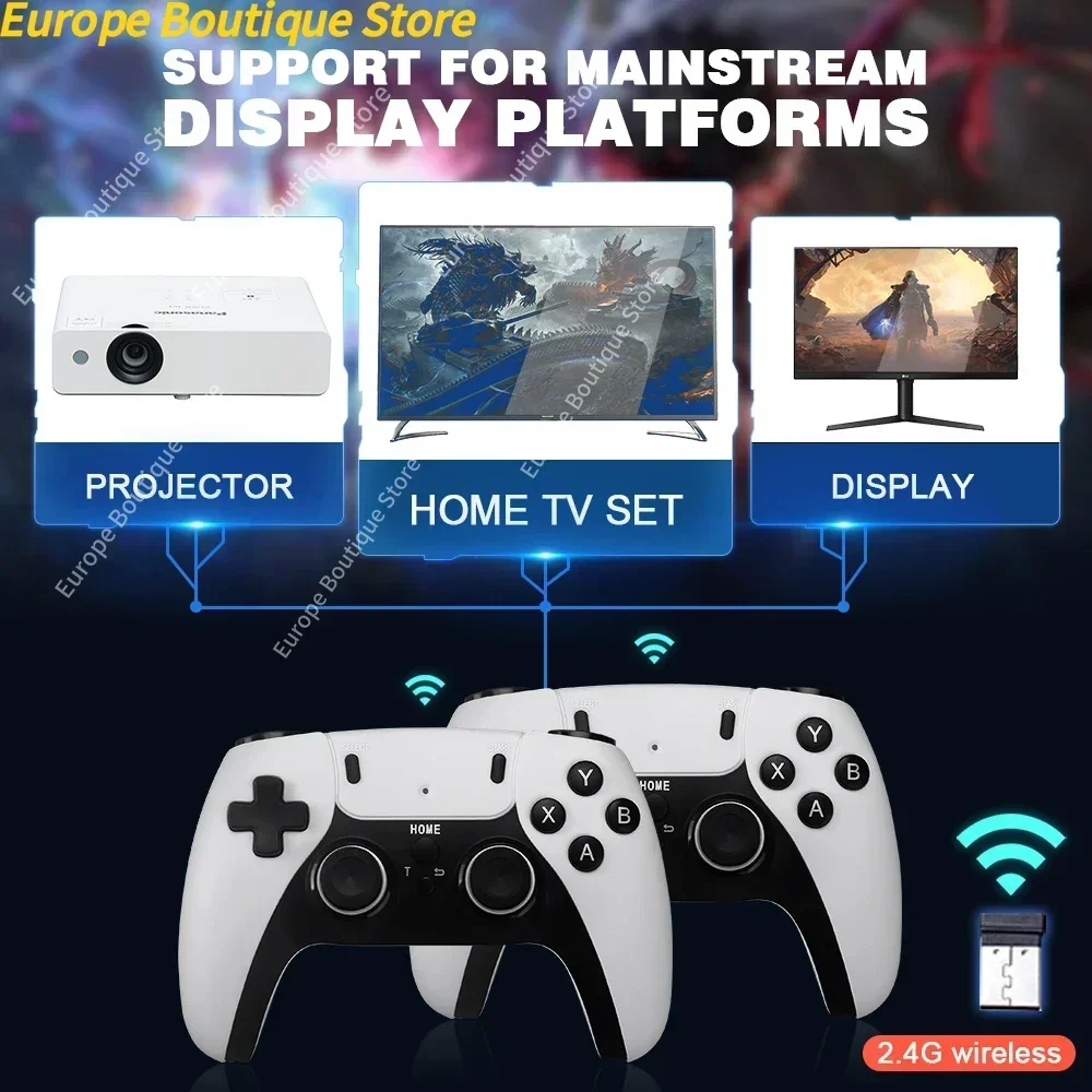 M15 Game Stick 4K HD 20000 GAMES Player 2.4Ghz Wireless Controller HandHeld Arcade Classic 2025 TV Home Video Game Consoles