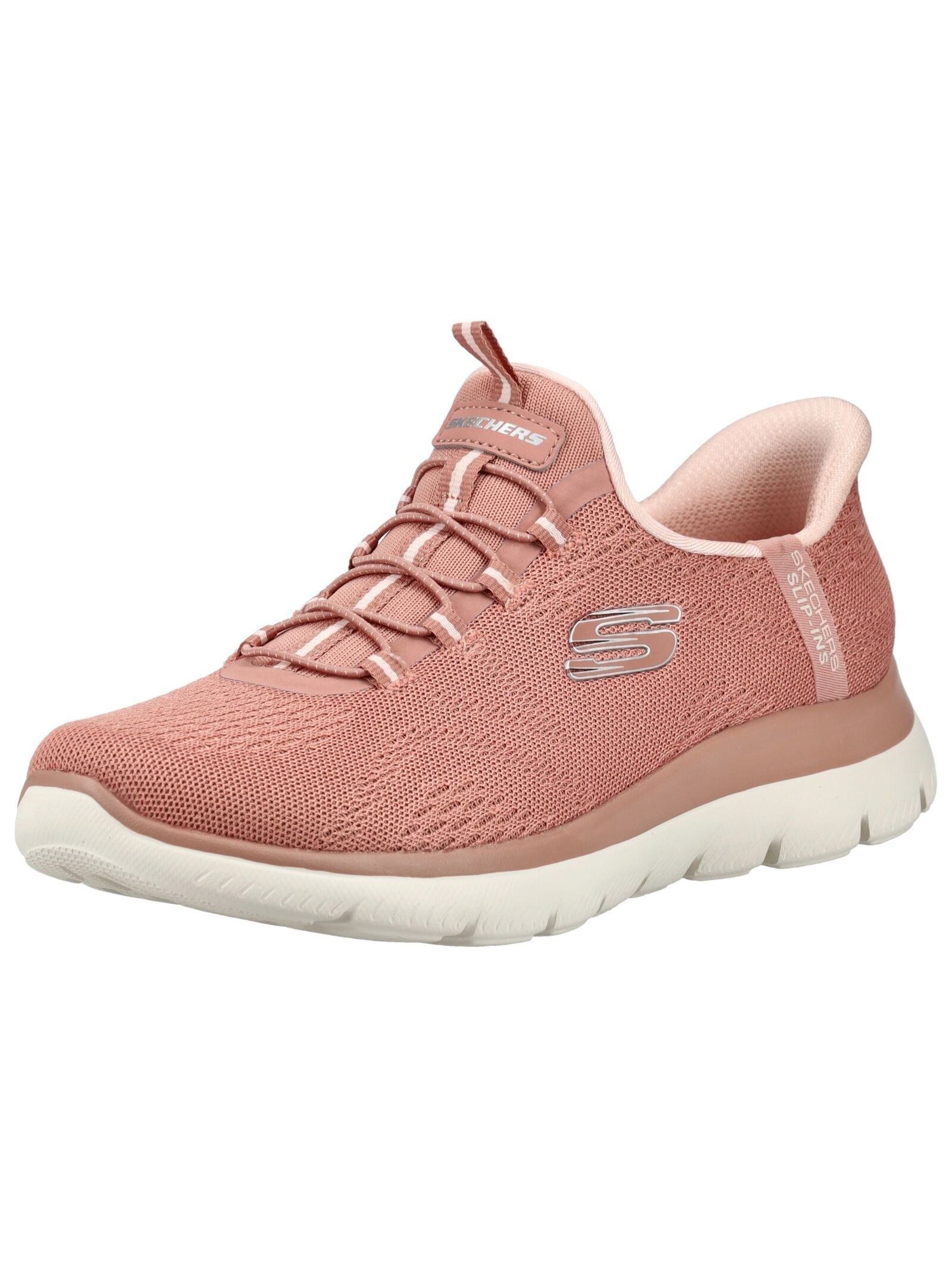 Sneaker SKECHERS "Skechers Sneaker Textil", Damen, Gr. 38, rosa, Textil, Schuhe Sneaker