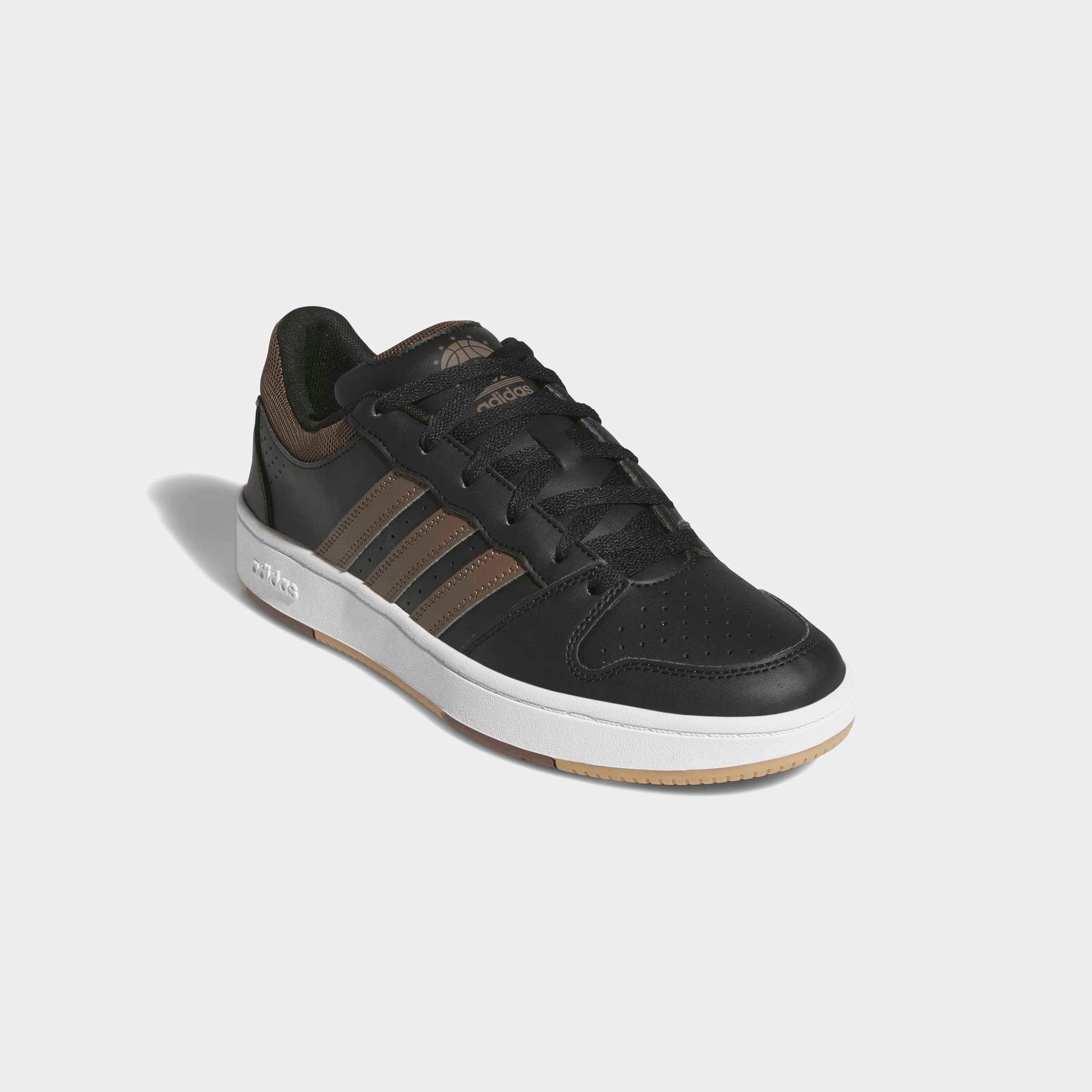 Sneaker ADIDAS SPORTSWEAR "HOOPS CLASSIC", Damen, Gr. 48, core schwarz, earth strata, cloud weiß, Synthetik, Schuhe Sneaker