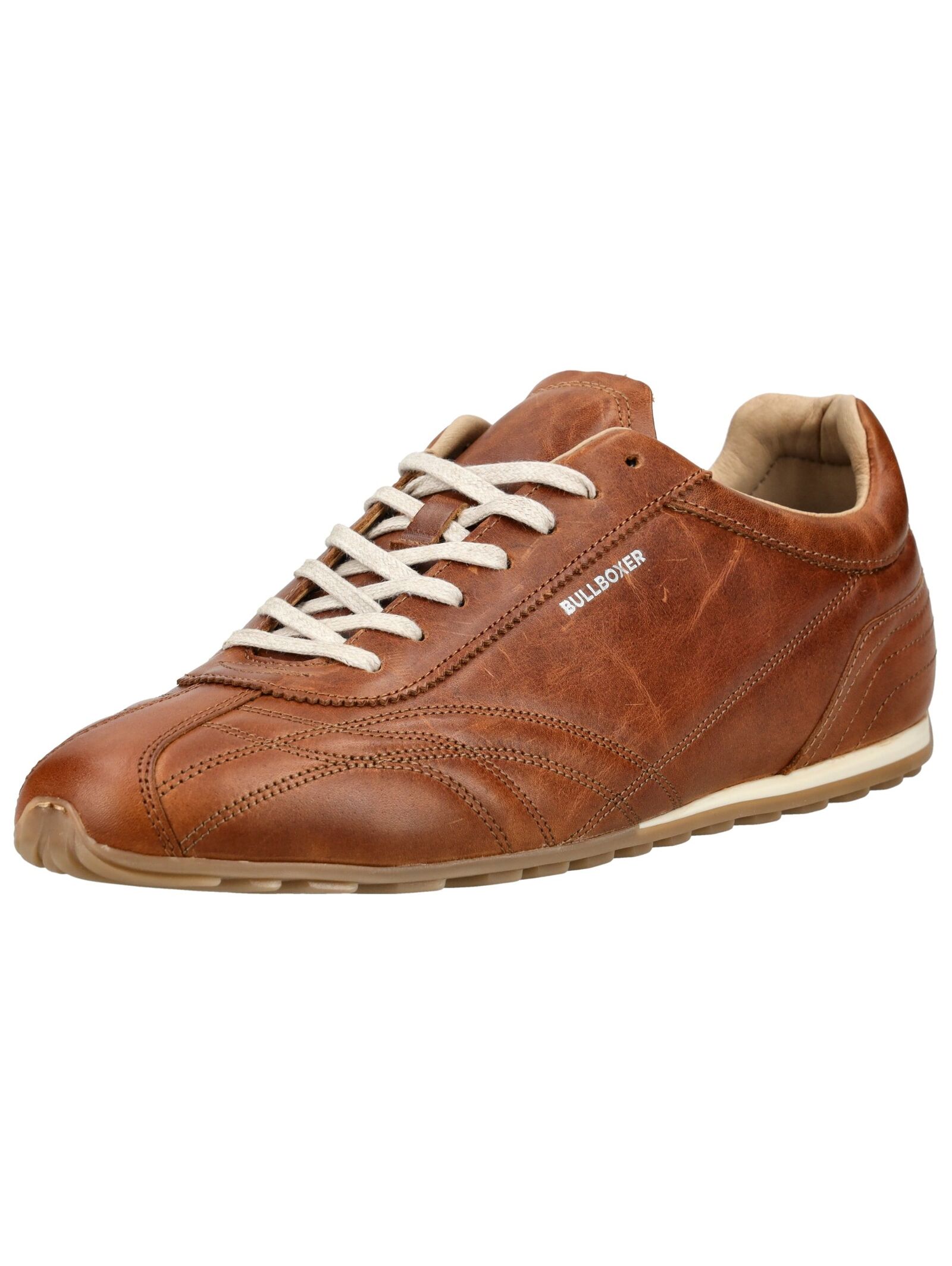 Sneaker BULLBOXER "Bullboxer Sneaker Leder", Damen, Gr. 42, cognac, Leder, Schuhe Sneaker