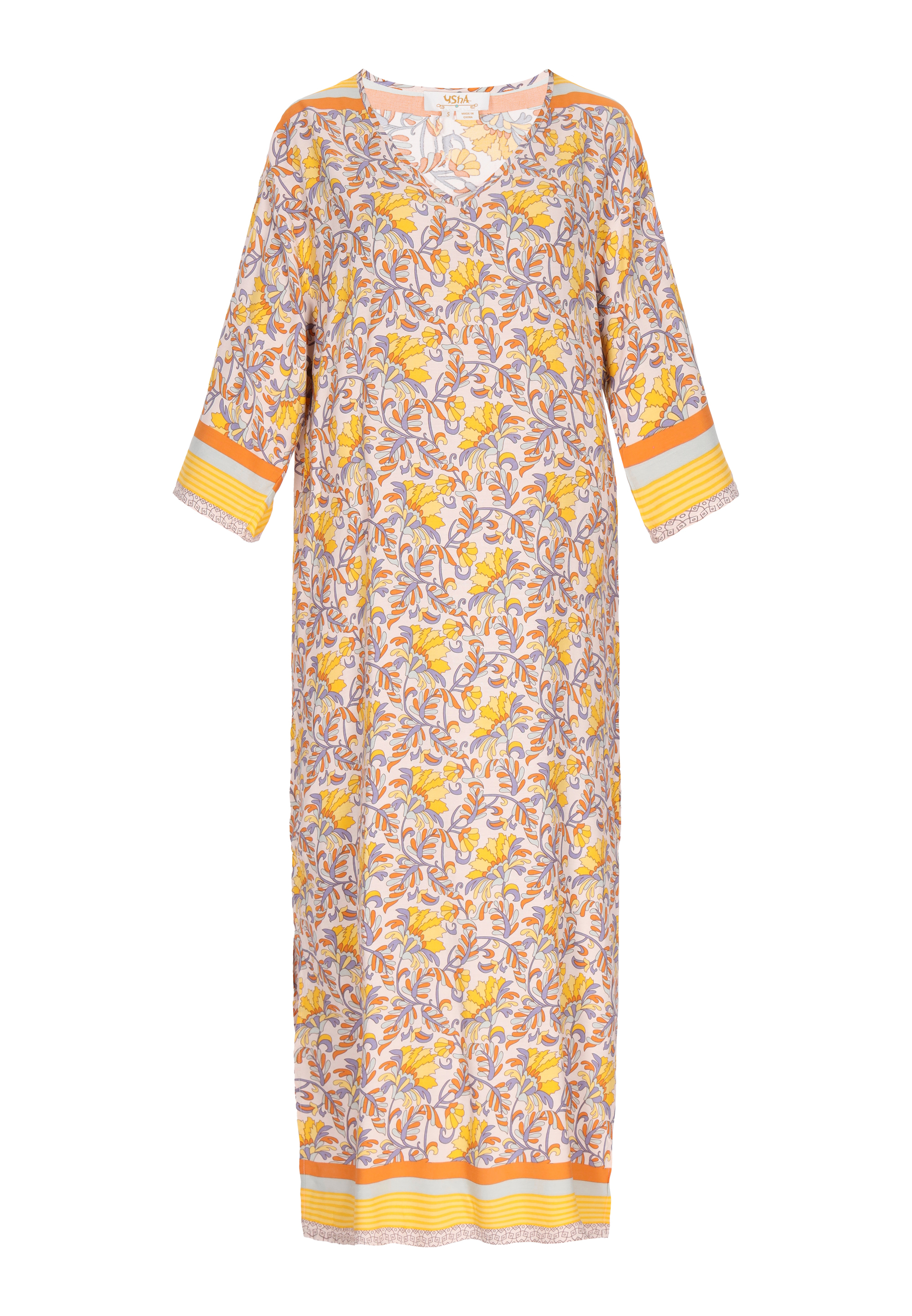 usha Kleid Frauen gelb mehrfarbig M