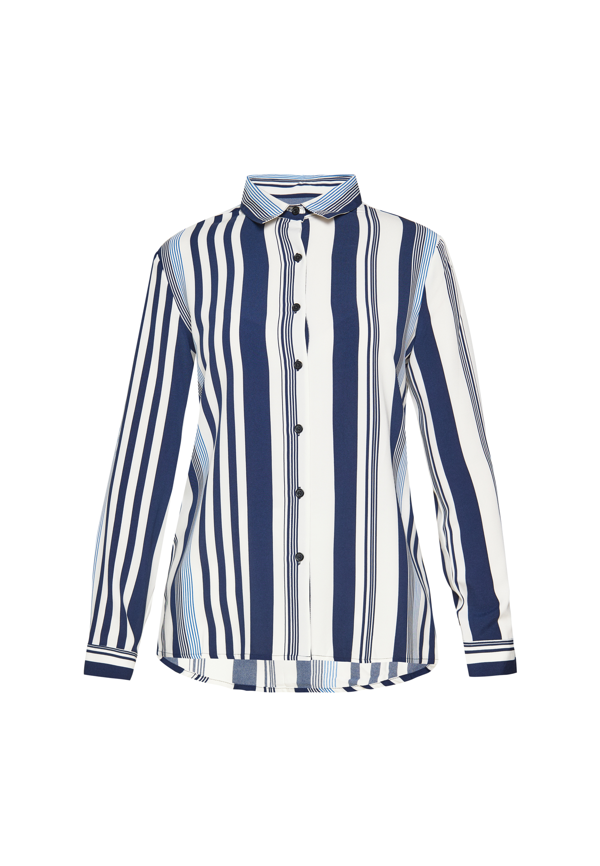 usha Bluse Frauen weiß marineblau M