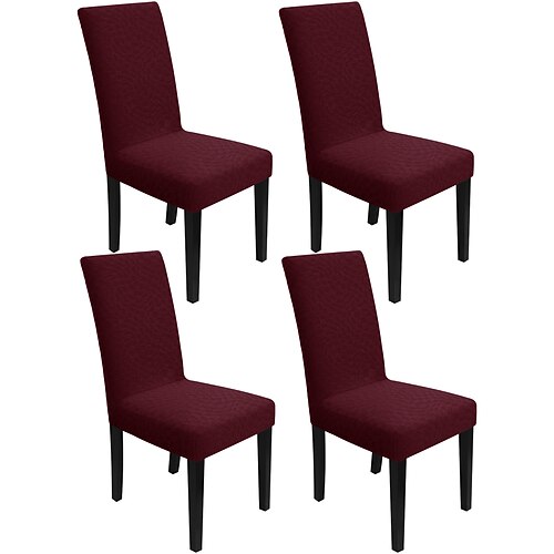 Coprisedia impermeabile, spesso, in jacquard elasticizzato, avvolgente, un pezzo, coprisedia da pranzo, set da tavolo e sedia da 2, 4 o 6 pezzi