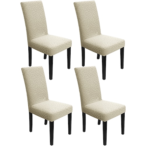 Coprisedia impermeabile, spesso, in jacquard elasticizzato, avvolgente, un pezzo, coprisedia da pranzo, set da tavolo e sedia da 2, 4 o 6 pezzi