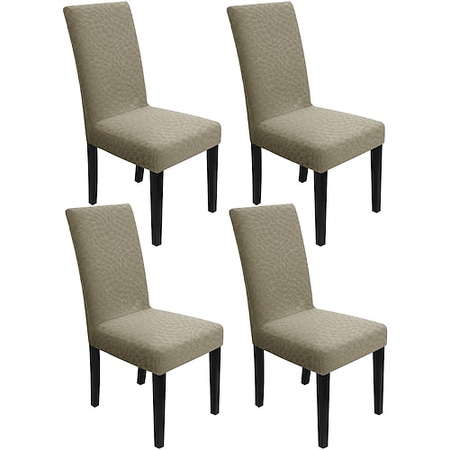 Coprisedia impermeabile, spesso, in jacquard elasticizzato, avvolgente, un pezzo, coprisedia da pranzo, set da tavolo e sedia da 2, 4 o 6 pezzi