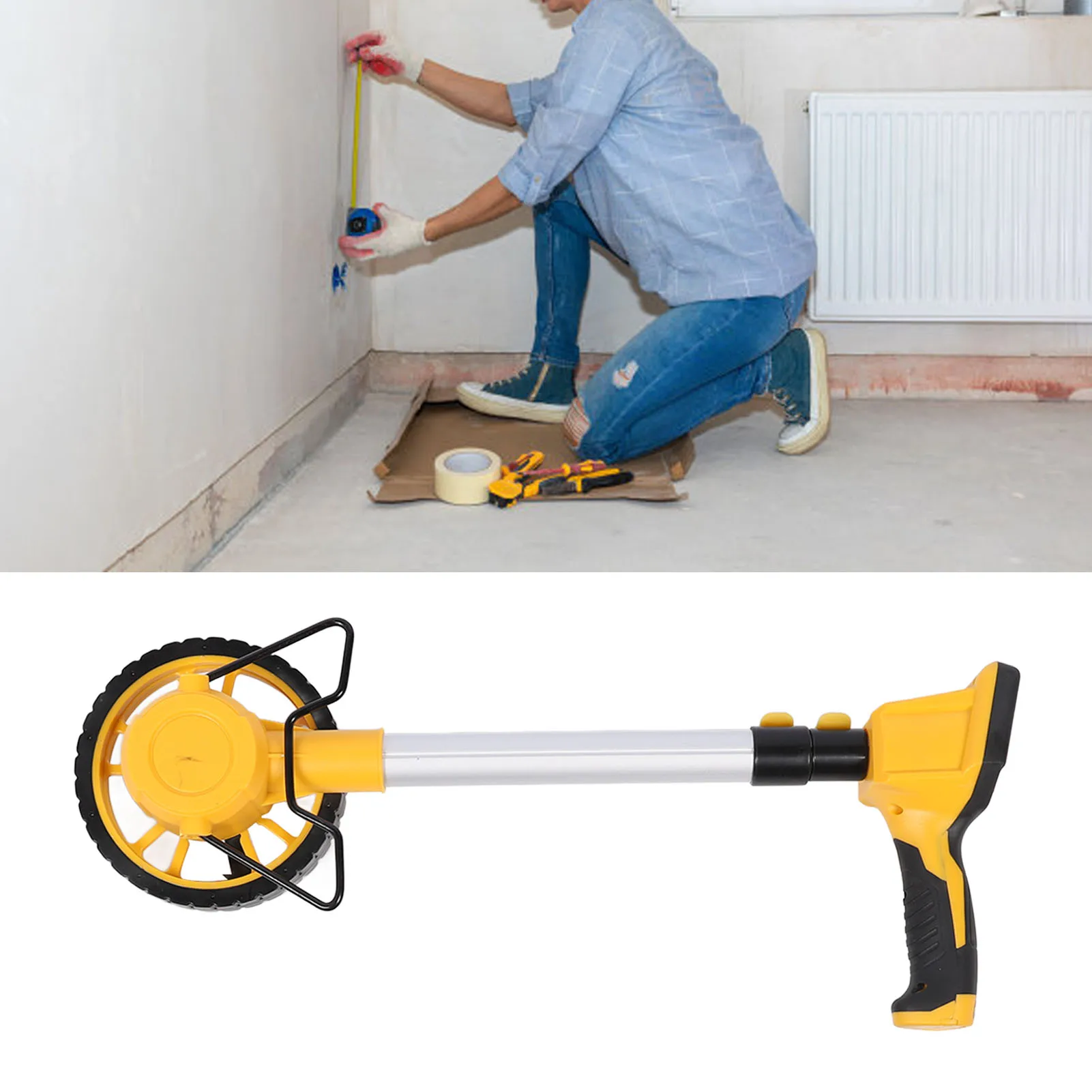 Digitalanzeige-Messrad, dehnbares Multifunktions-Entfernungsmessrad, 6 Tasten mit Hintergrundbeleuchtung für den industriellen Einsatz Image