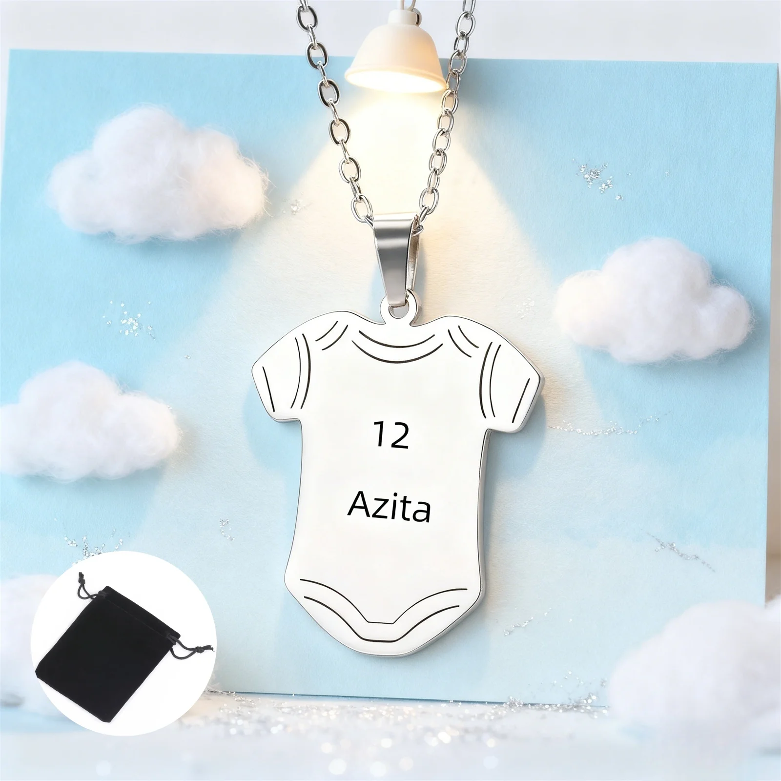 Personalisierter Name, Trikot-Nummer, T-Shirt-Halskette, Edelstahl, Hip-Hop, Sport, Fußball, T-Shirt-Halskette, modischer Schmuck