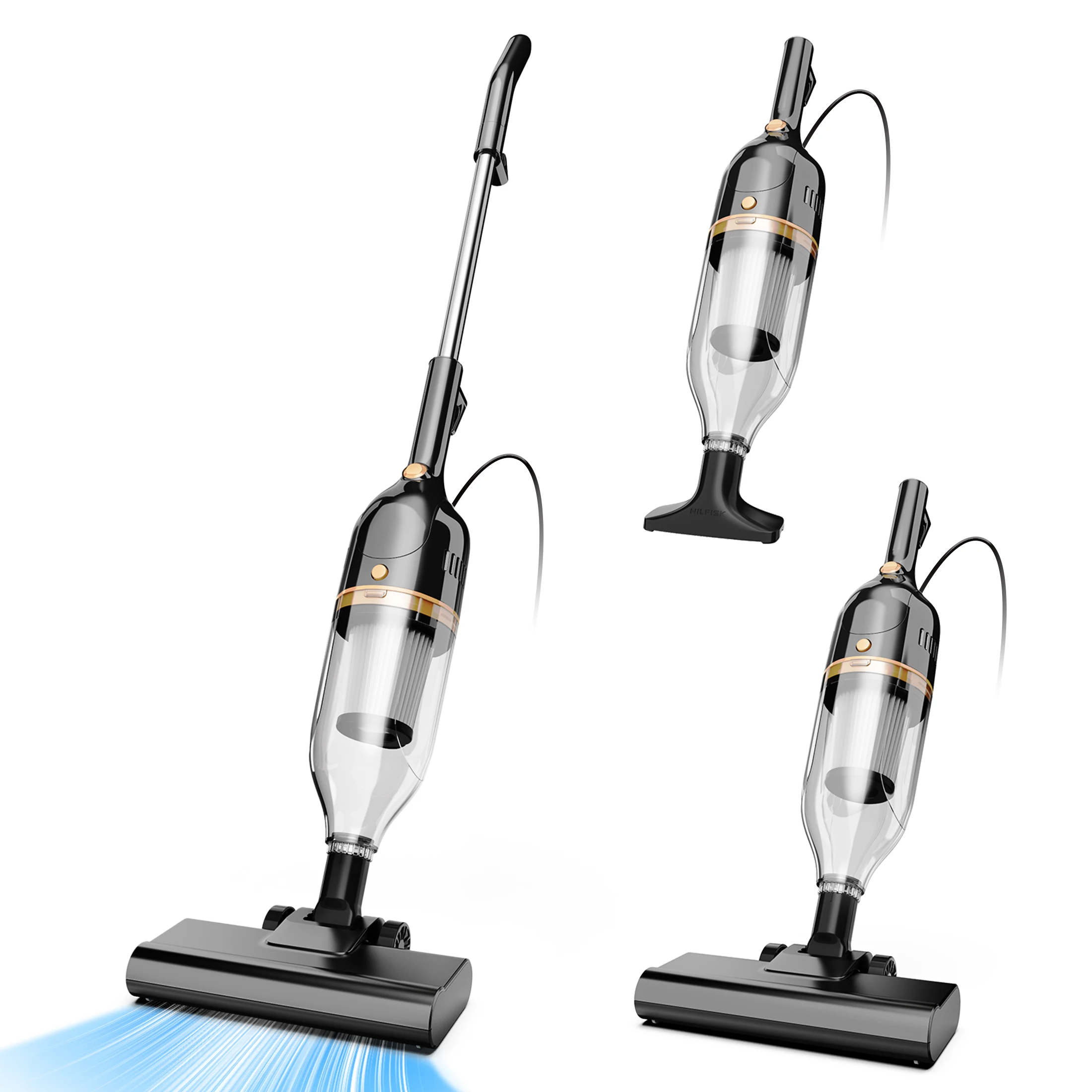 Aspirateur à fil INSE R7, 600W, aspirateur à main puissant, aspirateur bâton 3 en 1, aspirateurs légers pour tapis, sols et poils d